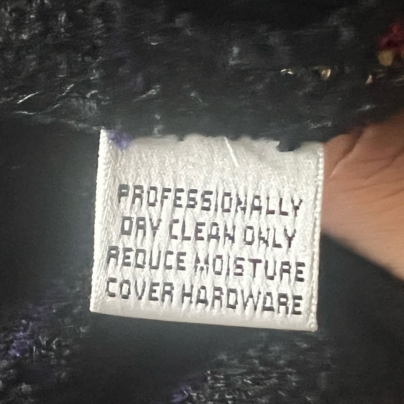 St. John Collection Marie Gray Textured Full-Zip multicolored blue Jacket 8 - Picture 6 of 7